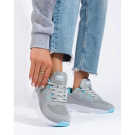Sportowe buty na platformie DK szare 2