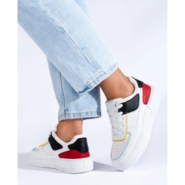Sneakersy Na Platformie białe 1