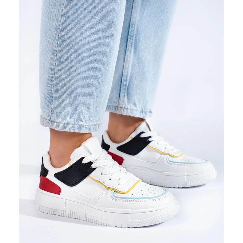 Sneakersy Na Platformie białe 2