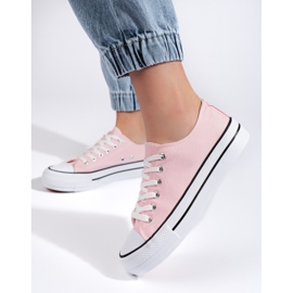 Różowe trampki damskie 2