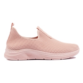 Różowe tekstylne buty sportowe 3