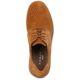 KOMODO Buty męskie skórzane Casual 933/L/2 rude pomarańczowe 6