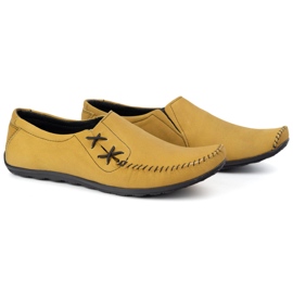 Olivier Buty męskie mokasyny skórzane wsuwane 306KZ camel żółte 3