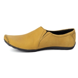 Olivier Buty męskie mokasyny skórzane wsuwane 306KZ camel żółte 1