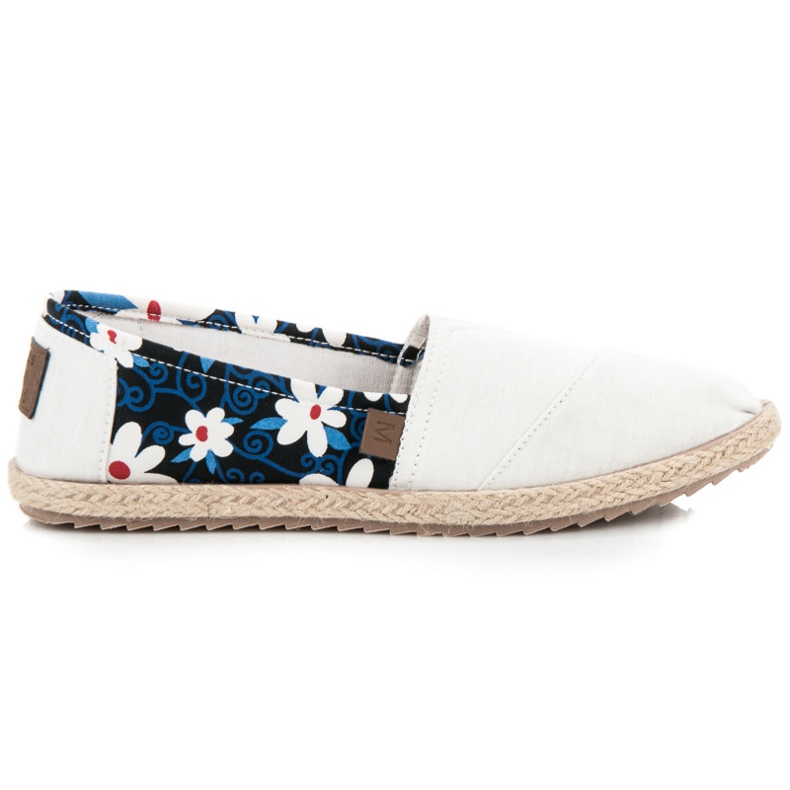 Mckeylor Espadryle w kwiaty białe 2