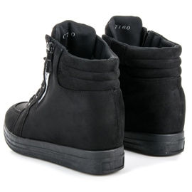 Zamszowe sneakersy czarne 2