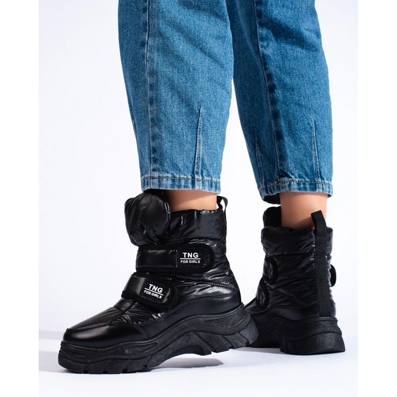 W. Potocki Ciepłe śniegowce damskie Potocki czarne 1