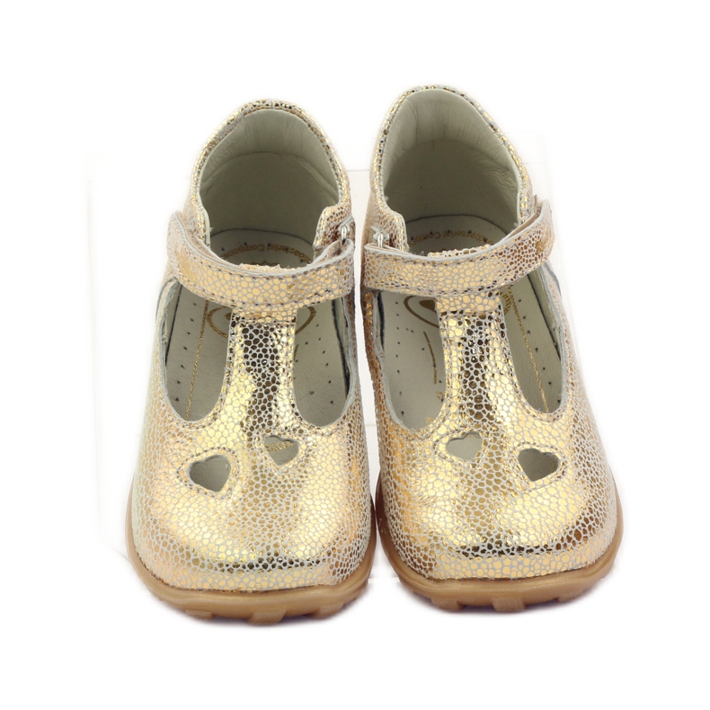 Balerinki dziewczęce serduszka Ren But 1467 żółte 4