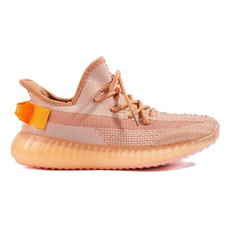 Tekstylne Sneakersy Na Platformie pomarańczowe 2