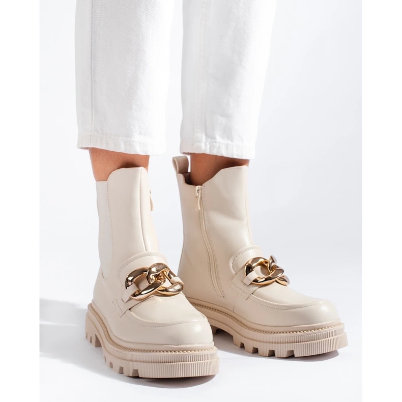 Workery Na Platformie beżowy 1