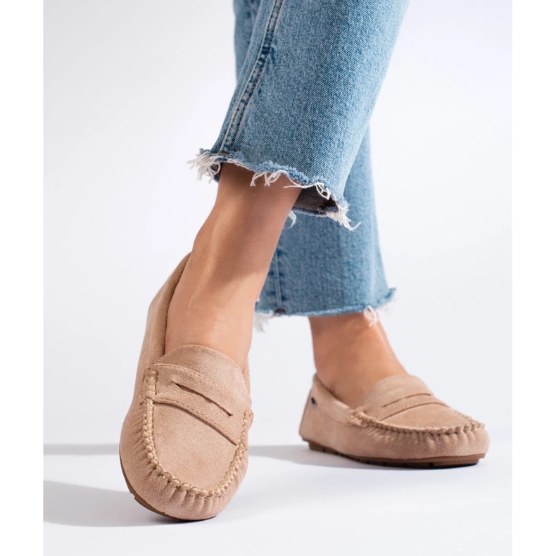 Goodin Klasyczne Tekstylne Mokasyny beżowy 1