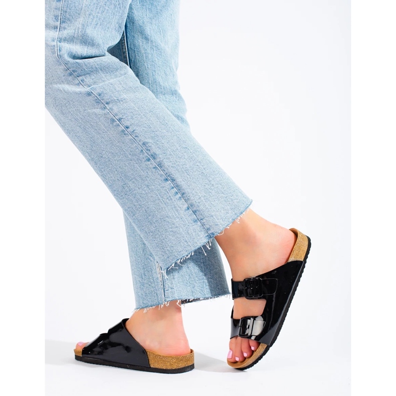 W. Potocki Lakierowane klapki Potocki czarne 2