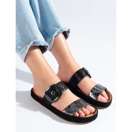 Klapki damskie Big Star czarne 1