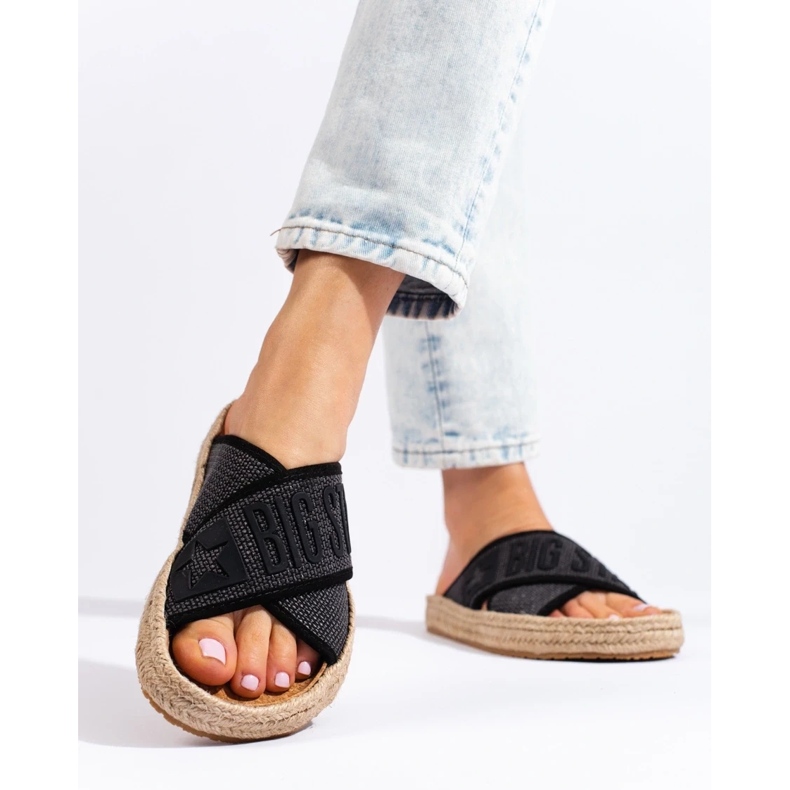 Klapki espadryle Big Star czarne 2