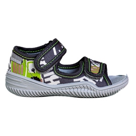 Kapcie chłopięce Viggami Ignaś druk szare 1