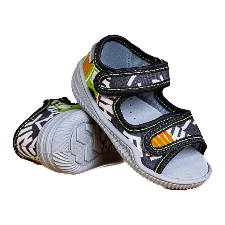 Kapcie chłopięce Viggami Ignaś druk szare 2