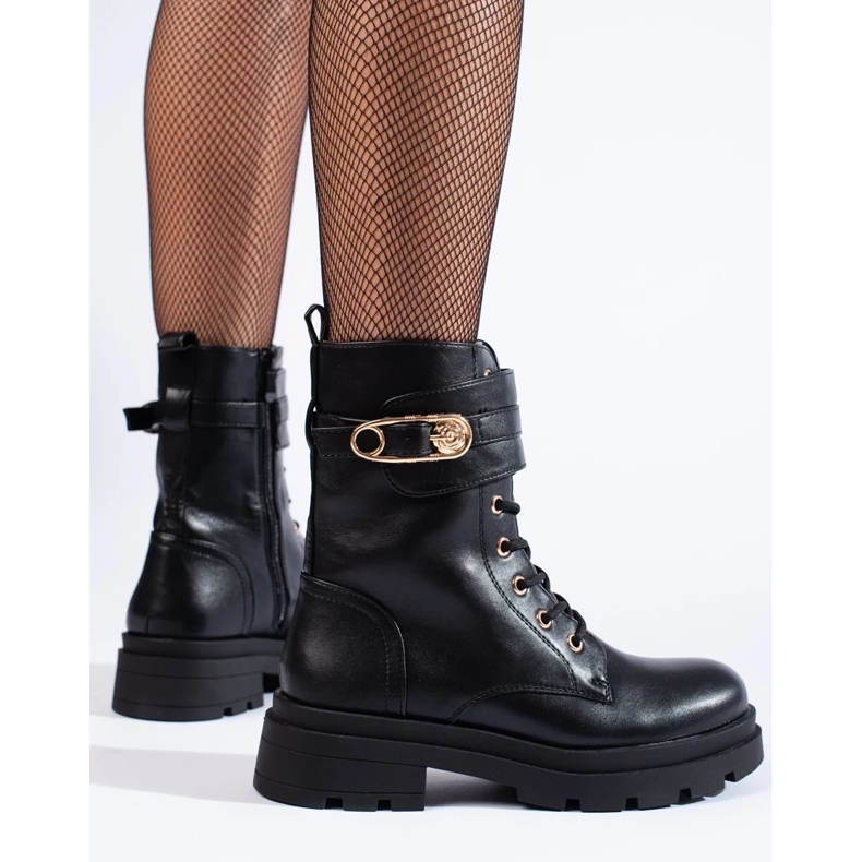 Czarne workery damskie 2