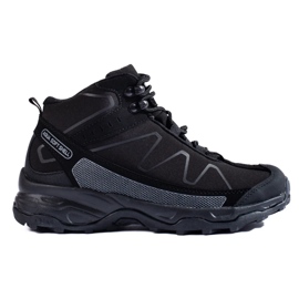 Sportowe buty trekkingowe damskie z wysoką cholewką DK czarne 3