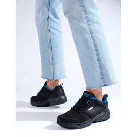 Buty trekkingowe damskie DK czarno niebieskie czarne 3