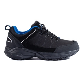 Buty trekkingowe damskie DK Waterproof czarno niebieskie czarne 3