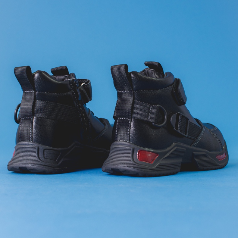 Botki chłopięce czarne 1