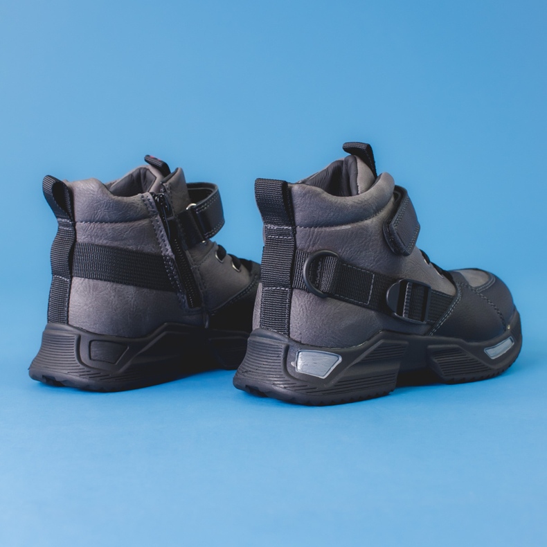 Botki chłopięce szare 1