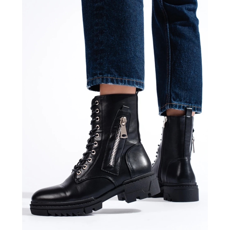 W. Potocki Czarne workery damskie Potocki 1