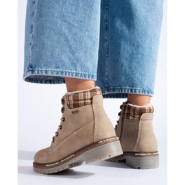 Trapery damskie Shelovet beżowe ze skóry ekologicznej brązowe 1