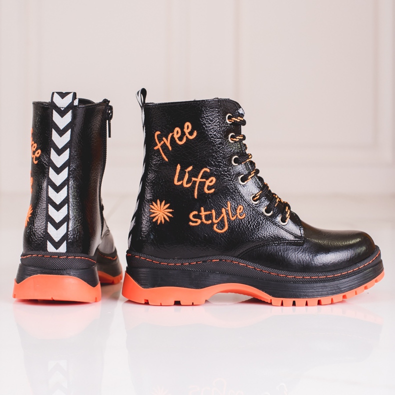 W. Potocki Czarne botki dziewczęce Potocki 2