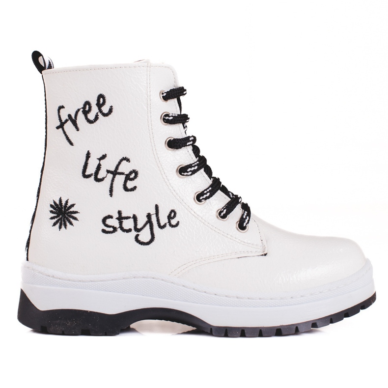 W. Potocki Białe botki dziewczęce Potocki 1