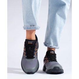 Buty trekkingowe damskie DK Softshell czarno szare czarne 2