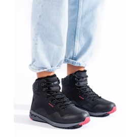 DK Wysokie buty trekkingowe damskie z ociepleniem czarne 2