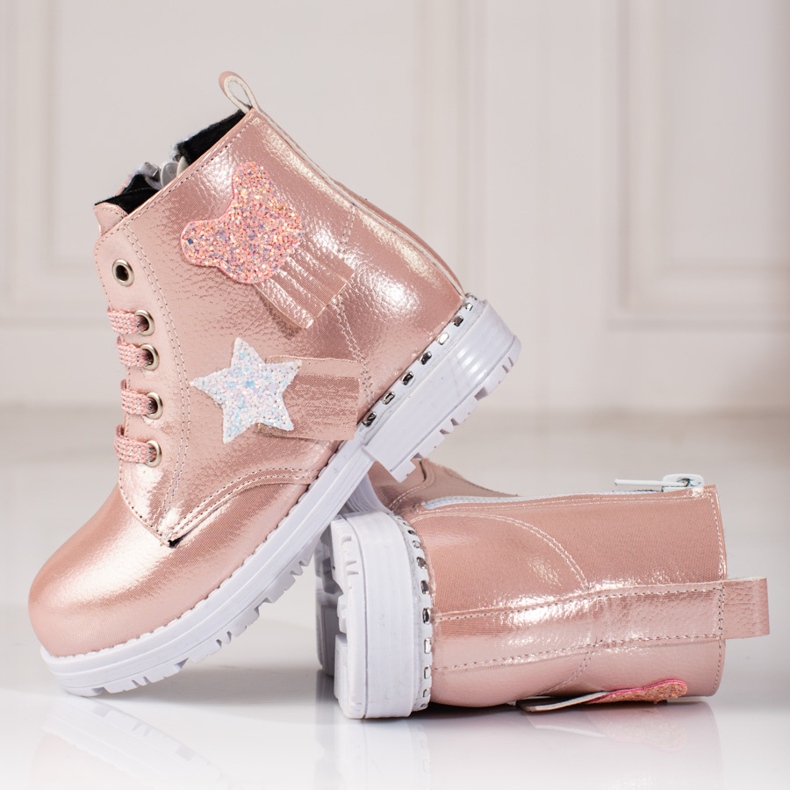 Botki dziewczęce różowe 2