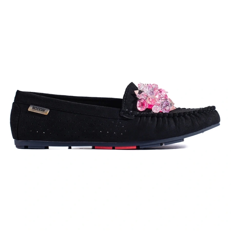 Zamszowe damskie mokasyny Shelovet czarne 2