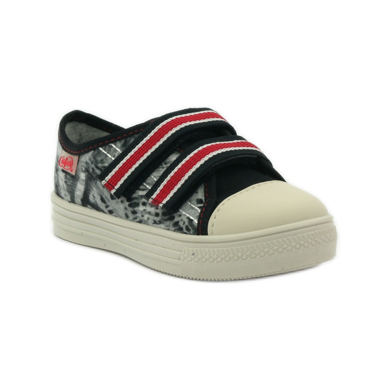 Kapcie Trampki Graffiti Rzepy Befado 430x czerwone szare czarne białe 1