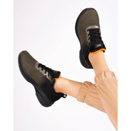 Sportowe buty tekstylne damskie czarne DK 2