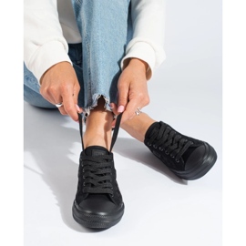 Czarne trampki damskie Big Star LL274072 4
