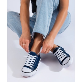 Klasyczne granatowe trampki niebieskie 2