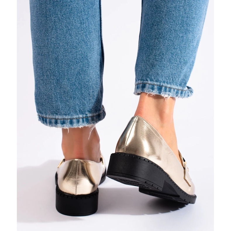 Srebrne półbuty damskie srebrny 1