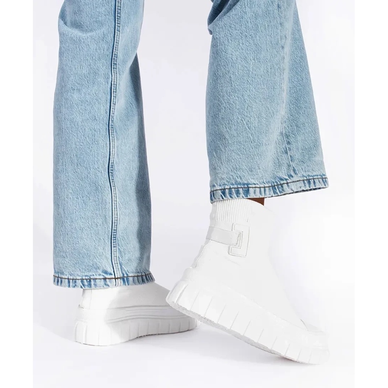 Seastar Białe wysokie trampki na platformie 1