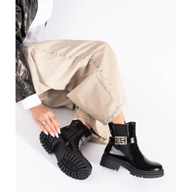 Seastar Lakierowane czarne sztyblety damskie 1