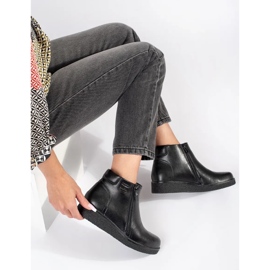Czarne skórzane wygodne botki ocieplane Sergio Leone 1