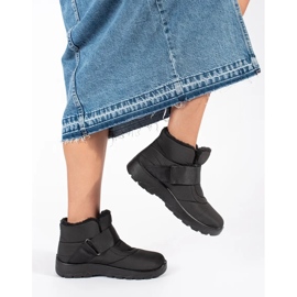 Czarne wygodne śniegowce damskie 2