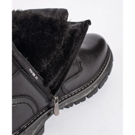 Męskie czarne botki sznurowane ocieplane 1