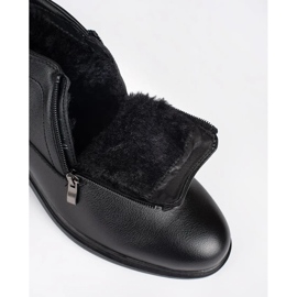 Czarne zimowe botki męskie ocieplane 1