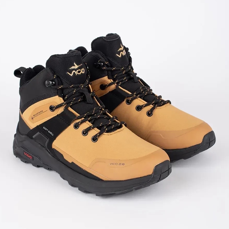Vico Brązowe wysokie buty męskie trekkingowe 1