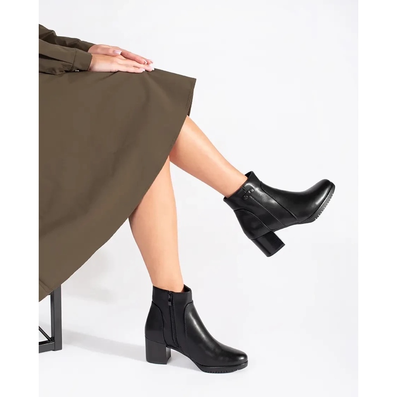 Czarne botki na obcasie Sergio Leone 1