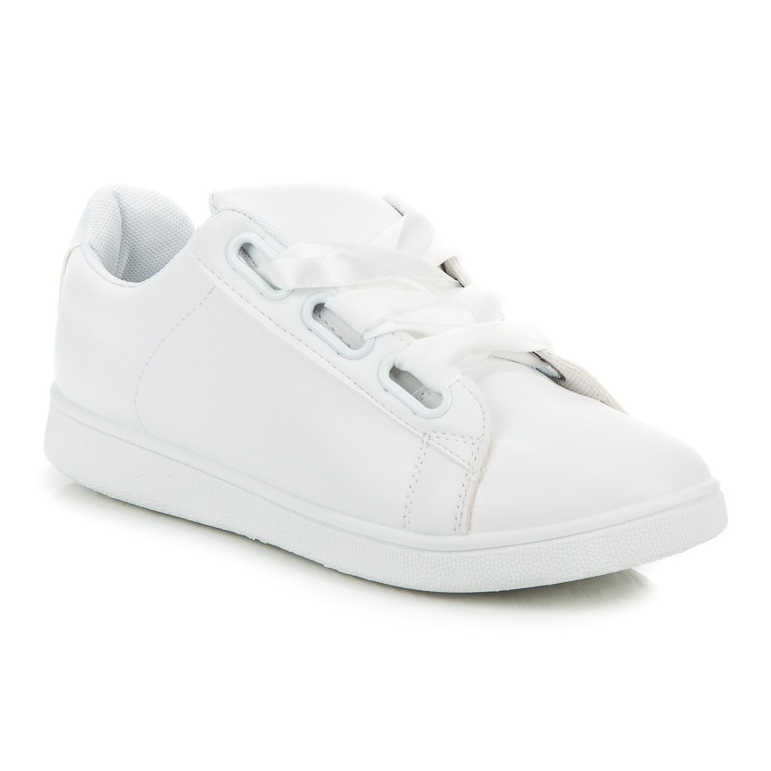 Białe Trampki Ze Wstążką 1