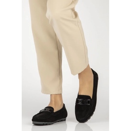 Skórzane mokasyny Filippo DP3630/25 bk czarne 1