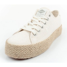 Buty Lee Cooper LCW-25-02-3284L espadryle białe beżowy 2